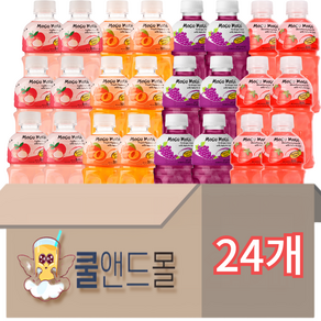 [쿨앤드몰] 모구모구 4가지맛 (리치+복숭아+포도+딸기), 24개, 320ml