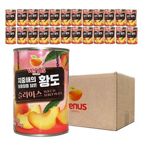 신세계푸드 비너스 황도슬라이스 410g 1box(410g X 24can), 24개