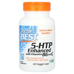 Docto's Best 55 하이드록시 트립토판 d Vitamins B6 C 120 Veggie Caps, 1개, 120정