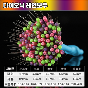 찌고무 찌 스톱퍼 멈춤 고무 성게 스토퍼 레인보우 100개입