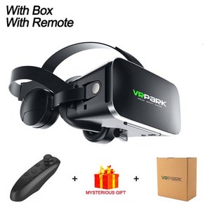 게임 가상현실 VR VR 안경 가상 현실 블루투스 헤드셋 3D VR 스마트 안경 헬멧 스마트 폰 4.7-6.7 인치 렌, 06 With Box With Remote, 1개