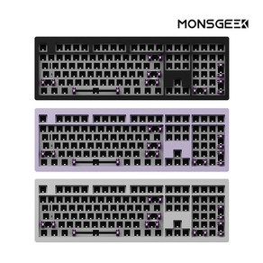 [CTK] 몬스긱 MONSGEEK M5W 알루미늄 기계식 키보드 키트 베어본 3모드연결 GASKET구조, 블랙
