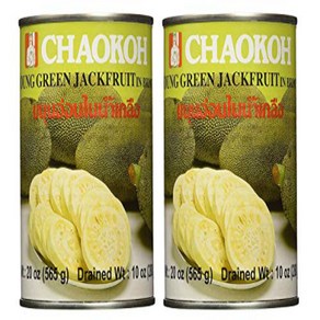 Chaokoh Young Geen Jackfuit in Bine 280g 2 Pack 차오코 어린 그린 잭프루트 인 브라인 280g 2팩, 2개