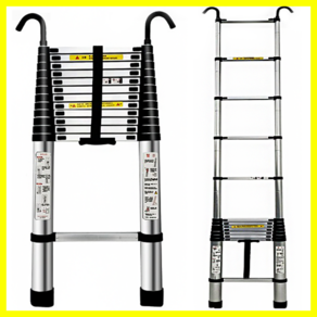 홍툴로 접이식사다리 케이블사다리 후크 일자 고리형 텔레스코픽, 1개