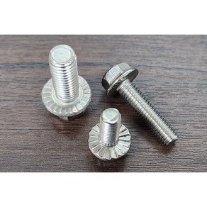 스텐304 후렌지볼트 플랜지볼트 와샤붙이 육각볼트 M6x15mm(10개), M6x12mm(10개), 10개