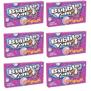 6개세트 버블얌 풍선껌 오리지널 버블 껌 10개입 총60개 BUBBLE YUM Original Flavor Chewy