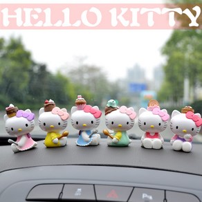 Hello kitty 헬로키티 차량 장식 피규어 장식품 6종세트