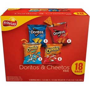 프리토레이 도리토스 & 치토스 믹스 18개 499.6g Frito-Lay Doritos & Cheetos Mix 18ct