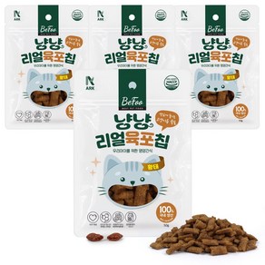 베푸 냥냥 리얼 육포칩 고양이 과자 영양간식 식욕증진 차전자피 헤어볼, 황태, 50g, 4팩