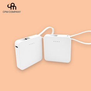 CPM 초미니 케이블 내장 미니 보조배터리 2500mAh 슬림 무게 50g