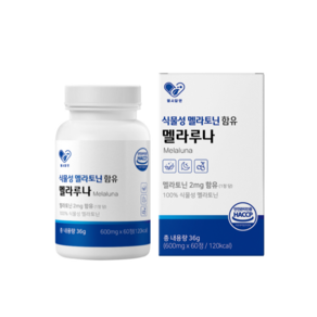 식물성 멜라토닌 함유 멜라루나 식약청 HACCP 인증, 1개, 60정