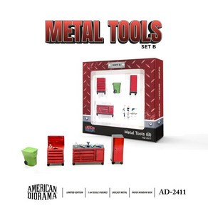 아메리칸 디오라마(AD-2411) 1:64 Metal Tools – Set B, 1개