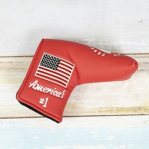 퍼터커버 일자 블레이드 헤드커버 성조기 USA, 레드, 레드, 1개