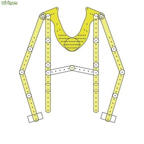 투명 모델 누끼 옷걸이 프레임 쇼핑몰 의류 촬영용 상의 옷걸이 + H 허리... 공식 표준, 옷걸이 + H 허리 지지대규격, 1개, 옷걸이 + H 허리 지지대규격