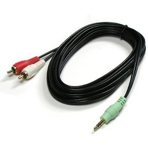 3.5mm AUX RCA 2선 스피커 오디오 스테레오 연결선/스테레오 브리츠 보노보스 각종 스피커 우퍼 연결 케이블 길이 3m, 1.5m, 본상품선택