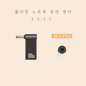 올리민 USB3.1 C타입 PD to DC 변환 노트북 충전 젠더, 10. PD to DC, 1개