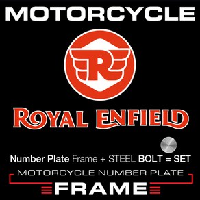 로얄엔필드 바이크 번호판가드＋번호판볼트 MFMC11 ROYAL ENFIELD 3 LINE ＋ BOLT, 1개