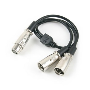 Coms XLR 캐논 연장 케이블 2분배 Y형 3P Mic NT322