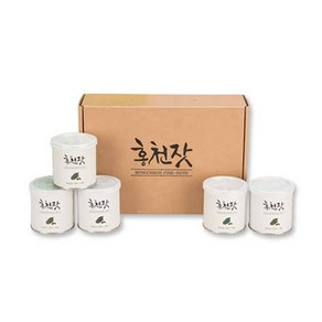 홍천잣 선물 세트 캔 잣 견과류, 100g, 5개