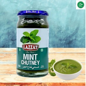 Lazzat Authentic Pakistani Mint Chutney 라자트 정통 파키스탄 민트 처트니, 430g, 1개