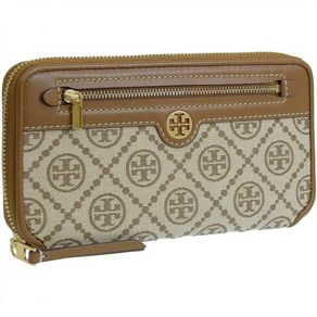 Tory Burch 토리버치 지갑 여성 장지갑 라운드 지퍼 7938279383 T 모노그램 MONOGRAM ZIP CONTINENTAL HAZEL 브라운 비즈니스 럭셔리 고급 데일