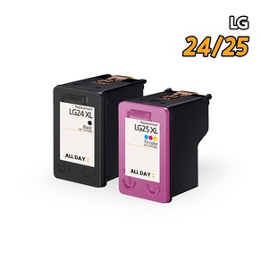 엘지전자 LG24 LG25 호환 잉크, 1개, 2PAC (검정/컬러) LG24/25