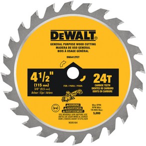 디월트 미국용 4.5인치 원형톱날 DEWALT DWA412TCT PC412TCT 외경 115mm 내경 9.5mm DCS571 용 원형톱날