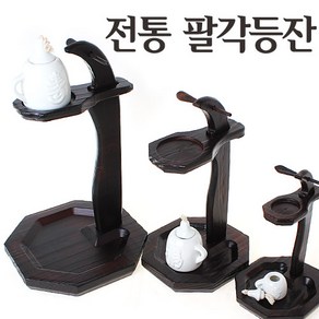 전통 호롱불 팔각등잔 (민속품 조명등 취침등 인테리어, 소형22x14cm