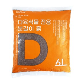 다린샵 다육식물 전용 분갈이 흙 6L, 1개