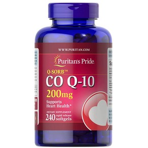 퓨리탄프라이드 코큐텐 200mg 240정 Puitans Pide QSORB CoQ10 200 mg Supplement, 1개