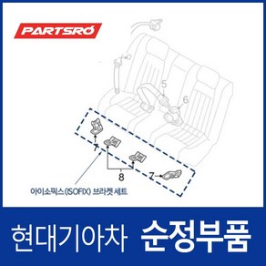 제네시스BH 순정 아이소픽스(ISOFIX) 브라켓 카시트 고정, 1개