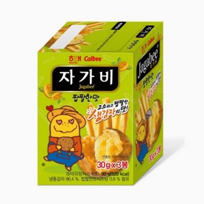 [지노앤코]해태 calbee 자가비 짭짤한맛 90g 감자칩 가루비 간식, 6개