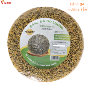 Vmat 베트남 반다메 검정깨 라이스페이퍼 banh da nuong san, 1개, 145g