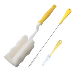 베이비베어 텀블러 세척솔 3종 세트, 노랑, 1세트