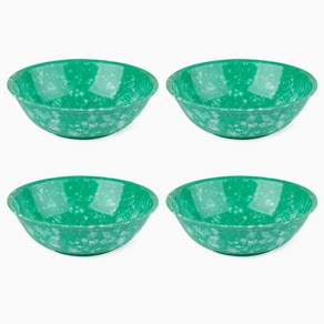레트로 분식 그릇 포장마차 떡볶이 라면 캠핑 접시, 그린, 레트로그릇, 4개