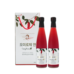 [오미나라] 특급 오미자청 오미로제 앤 500ml x 2병, 단품, 1개