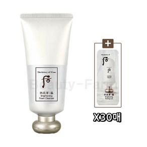 더후 공진향 설 청안 클렌징 폼 180ml 기획세트 / 공진향 설 스페셜 기획상품 / 풍부하고 미세한 거품의 폼 클렌저 / 맑고 촉촉하게 가꾸어주는 미백 화장품, 청안젤 30매, 1개