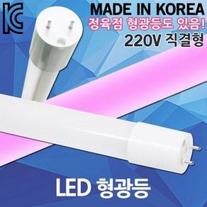 LED 형광등 직관등 직결램프 직관램프 L광등 일자등 정육점 화훼용 조명 LED형광등 AC 220V 직결형 빨간등 LED형광등 LED직관등 LED직관램프 600 900 1200, 02. LED형광등 900 6500K, 1개