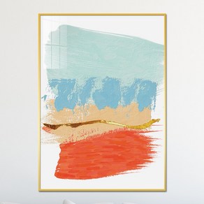 아트블루 북유럽 모던 추상화 그림 거실 인테리어 액자, 1번 민트오렌지
