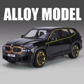 자동차다이캐스트 프라모델 미니카 1:24 BMW XM SUV 합금 스포츠카 모델 다이캐스트 메탈 레이싱 카 높은, 한개옵션1, 01 Black