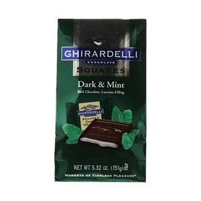 기라델리 GHIRARDELLI 다크 민트 스퀘어 스탠드업 백 5.32 oz, 1개, 151g