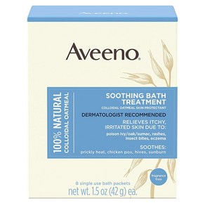 아비노 오트밀 100% 입욕제 Aveeno Bath Teatment 8팩 336g, 8개