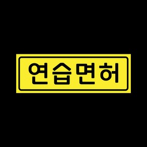 아트박스/리틀메테오 초보운전 자석 스티커 LMCM-010 연습면허, 레몬, 1개