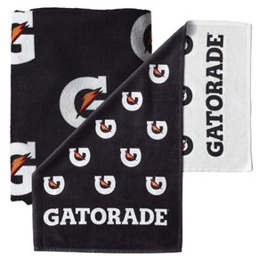 게토레이 Gatorade 프리미엄 사이드라인 양면 블랙 화이트 타월 수건 55cm x 106