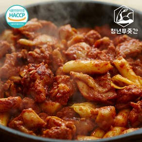 [청년푸줏간] 춘천닭갈비 1kg 2팩 + 추가양념 + 생면사리