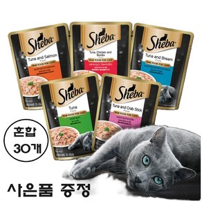 쉬바 고양이 주식파우치 5종 6개씩 30개 / 증정품 행사, 70g