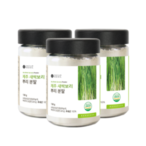 바로푸드 제주 새싹보리 뿌리 분말, 130g, 3개