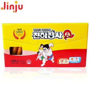 진주햄 천하장사Q 1000g(10gx100개입)/소시지 간식, 2개, 10g