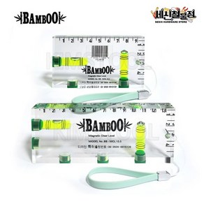 [세신철물점] BAMBOO 밤부 미니 아크릴 자석 수평기 95mm 135mm 수평자 수평계 수평 레벨기, 1개