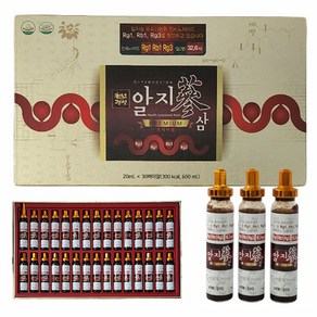 천년정성 프리미엄 산삼 배양근 알지삼 20ml 30개, 600ml, 1개